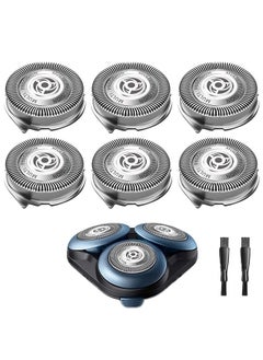 Gleway SH50/52 Replacement Head Blades Fit for Philips Series 5000 Electric Shavers, AquaTouch, PowerTouch, MultiPrecision Shaving Razor Heads Fit for Norelco 5210 5100 5590 PT730 AT830 Shavers, 6 Pack 