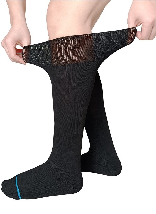 VEIGIKE - Walking Boot Socks Replacement Sock Liner for Orthopedic Walker Brace,Tube Socks Under Air Cam Walkers and Fracture Boot Cast Surgical leg Cover Black 2 Pairs - Image 1