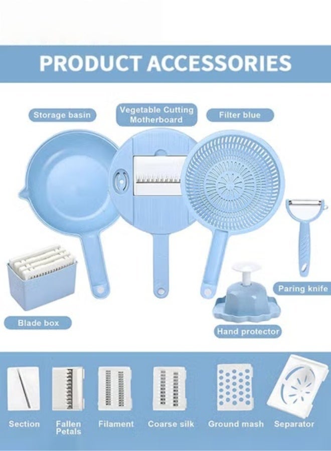 MIXDE Vegetable Chopper, 12 in 1 Multifunction Food Chopper, Multifunction Vegetable Cutter/Slicer with Container Dicing Machine Food Slicer Pro - Image 2