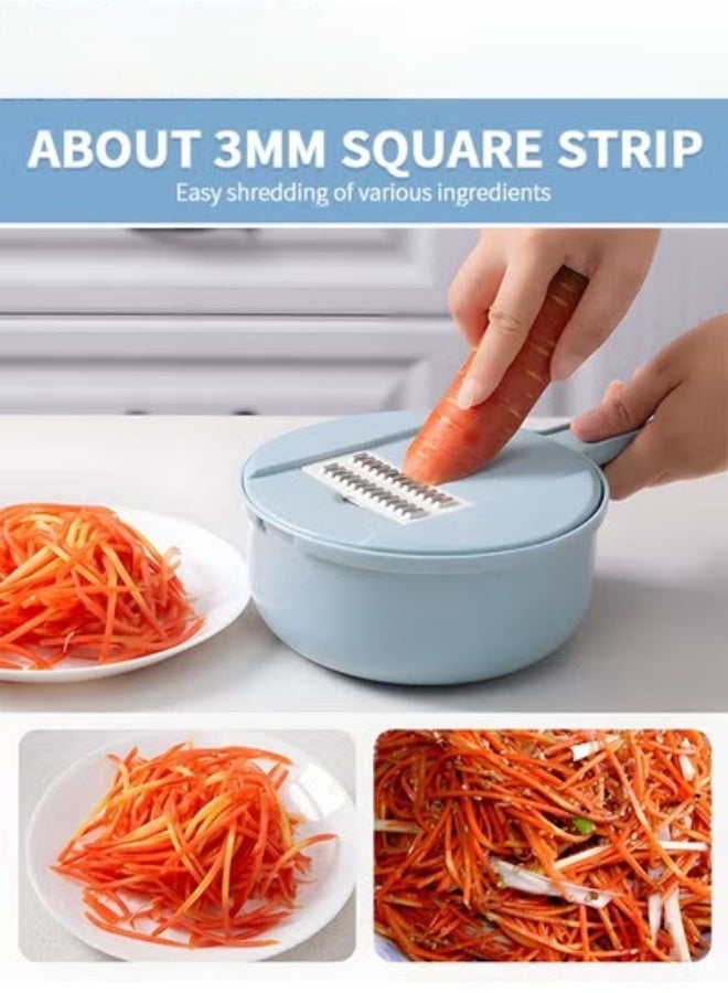 MIXDE Vegetable Chopper, 12 in 1 Multifunction Food Chopper, Multifunction Vegetable Cutter/Slicer with Container Dicing Machine Food Slicer Pro - Image 4