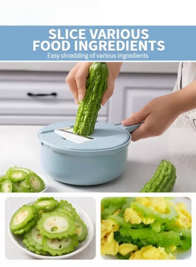 MIXDE Vegetable Chopper, 12 in 1 Multifunction Food Chopper, Multifunction Vegetable Cutter/Slicer with Container Dicing Machine Food Slicer Pro - Image 5