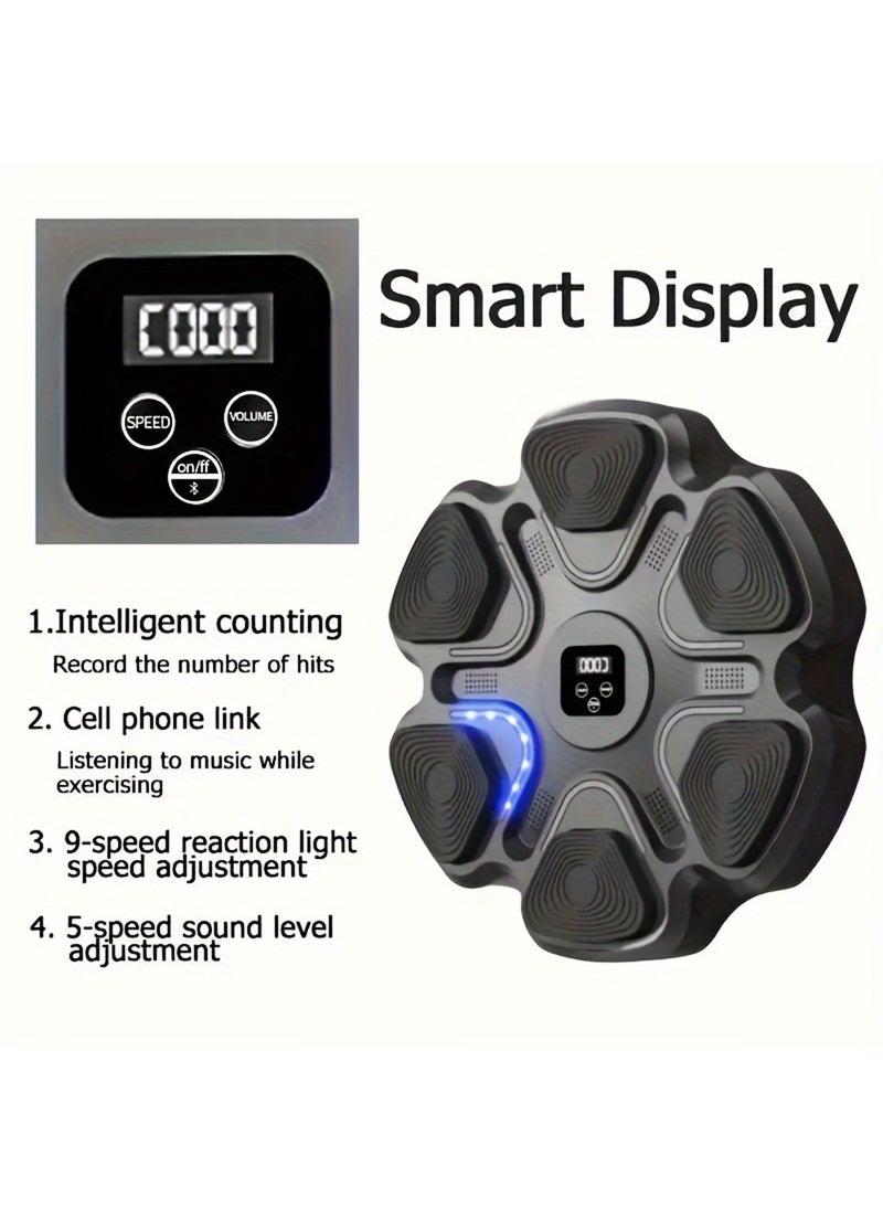 إيزي سو - Smart Electronic Music Boxing Machine for Men with Gloves Toy Wall Mounted Boxing Machine Smart Boxing Target, Wall Mounted Punching Bag Punching Equipment for Boxing Training - Image 1