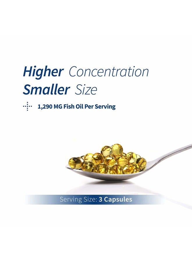 Spoonful Mini Omega 3 Fish Oil, iFOS Certified, 1290 mg Per Serving, 120 Softgels Pearls, Small Size Easy to Swallow Capsules for Women and Seniors, Made in USA - Image 4