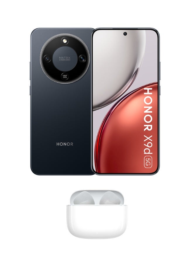 هونور X9d 5G ثنائي الشريحة 12 جيجابايت رام 256 جيجابايت أسود منتصف الليل مع سماعات أذن Honor Choice X7e مجانية - Image 1