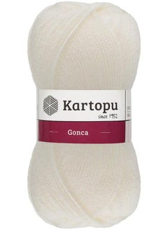 Kartopu K019 Gonca Knitting Yarn – 100g, 300m – Light Cream