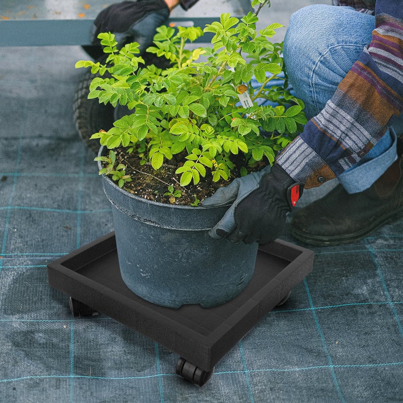 1Pc Flowerpot Tray Movable Plant Pot Tray Portable Flower Pots Base Plate - Image 4