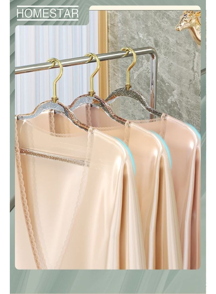 HOMESTAR 20 PCS Transparent Heavy Duty Plastic Hangers, Plastic Clothes Hangers Ideal for Everyday Use, Clothing Standard Hangers - Image 4