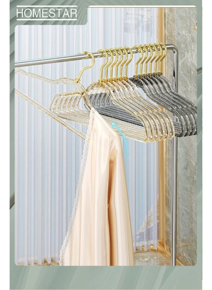 HOMESTAR 20 PCS Transparent Heavy Duty Plastic Hangers, Plastic Clothes Hangers Ideal for Everyday Use, Clothing Standard Hangers - Image 5