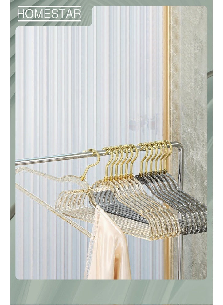 HOMESTAR 20 PCS Transparent Heavy Duty Plastic Hangers, Plastic Clothes Hangers Ideal for Everyday Use, Clothing Standard Hangers - Image 2