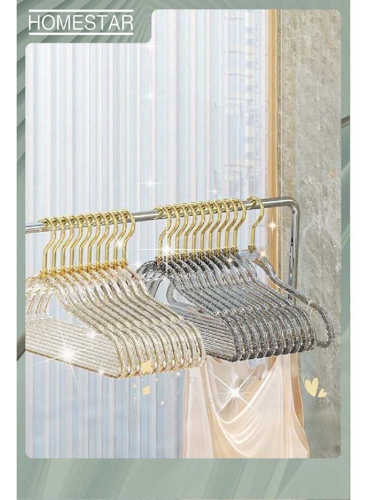 HOMESTAR 20 PCS Transparent Heavy Duty Plastic Hangers, Plastic Clothes Hangers Ideal for Everyday Use, Clothing Standard Hangers - Image 1