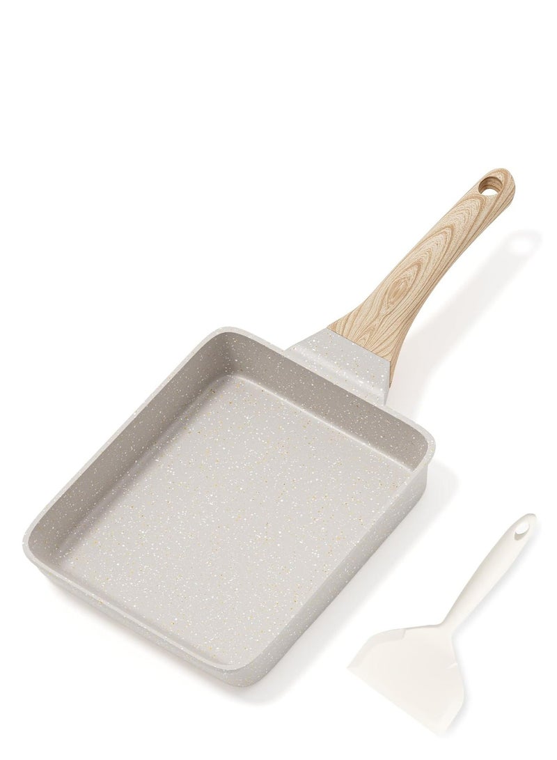 عجة البيض، طاسة عجة الجرانيت غير اللاصقة، طاسة الفطار، طاسة لعمل البيض مناسبة لفرن الغاز وتجهيزات المطبخ التعريفي. - Image 1