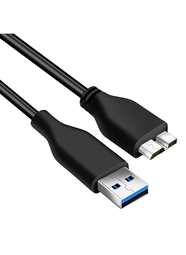 TLAXCA كابل USB 3.0 للقرص الصلب المحمول Western Digital/WD/Seagate/Clickfree/Toshiba/Samsung، كابل نقل بيانات عالي السرعة يصل إلى 4.8 جيجابت في الثانية للقرص الصلب الخارجي المحمول - الطول: 50 سم  - Image 1