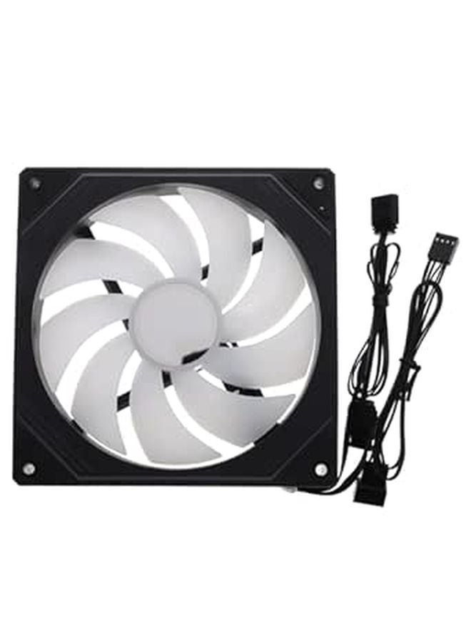 White 14cm ARGB PC Case Fan With Infinity Mirror High Performance Cooling 5V 3 Pin Sync - Image 1