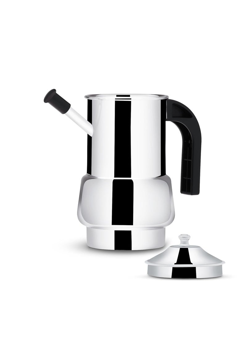 Expresso - Expresso Creta Olive Oil Can Stainless Steel Oil Dispenser Pot Leak Proof Edible Oil Salad Dressing Storage with Lid for Kitchen Cooking Restaurant BBQ(650ml) - Image 1