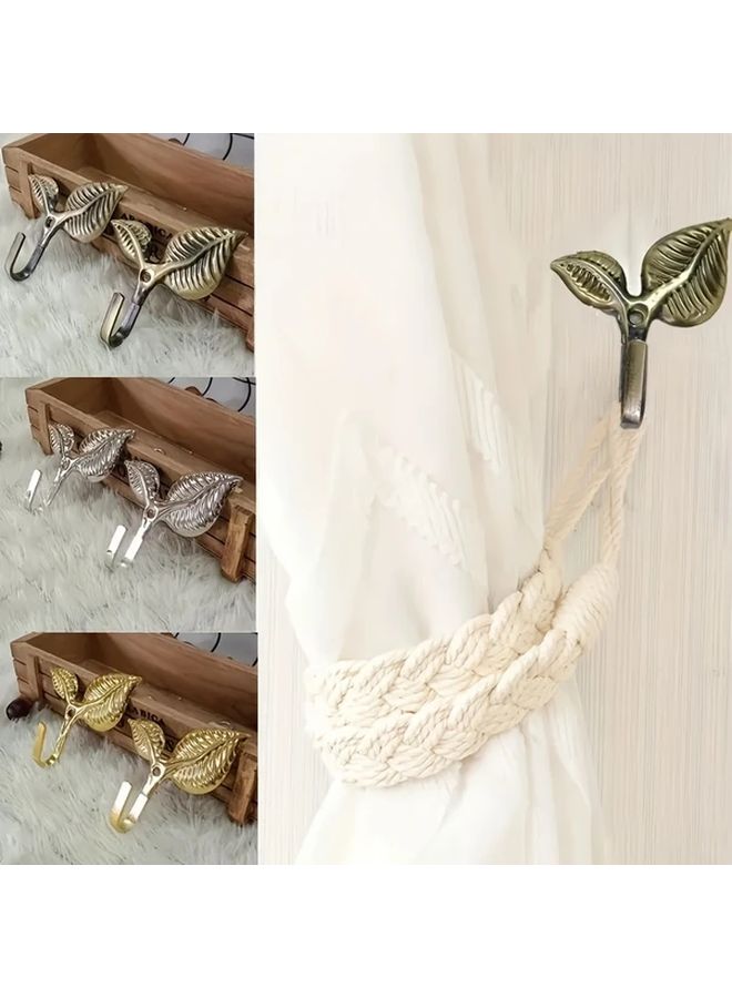 Modern Minimalist European Style Bronze Curtain Hooks Set Of 2 For Living Room And Office - Image 2