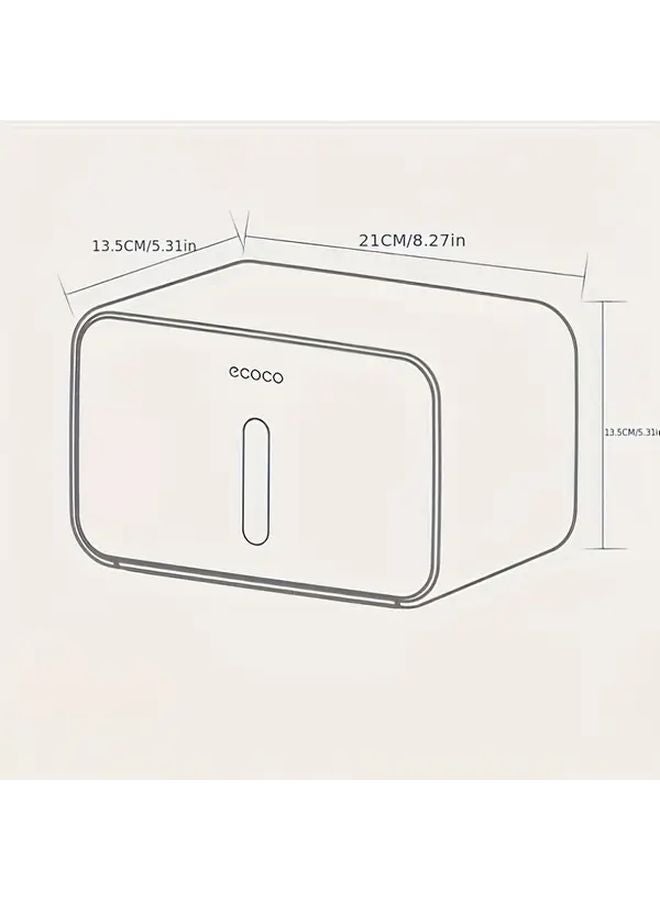 ستار غراي حامل ورق الحمام بطبقة منبثقة مفردة مثبت على الحائط مقاوم للماء بدون حفر - Image 4