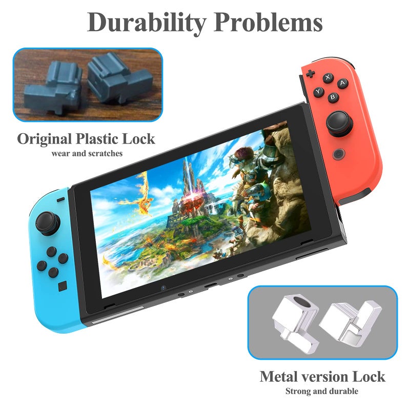 FYOUNG [New Version]Replacement Latches Compatible with Switch/ Switch OLED JoyCon, Lock Buckles Repair Tool Kit Compatible with Switch JoyCons with Screwdrivers and Tweezer - Image 5