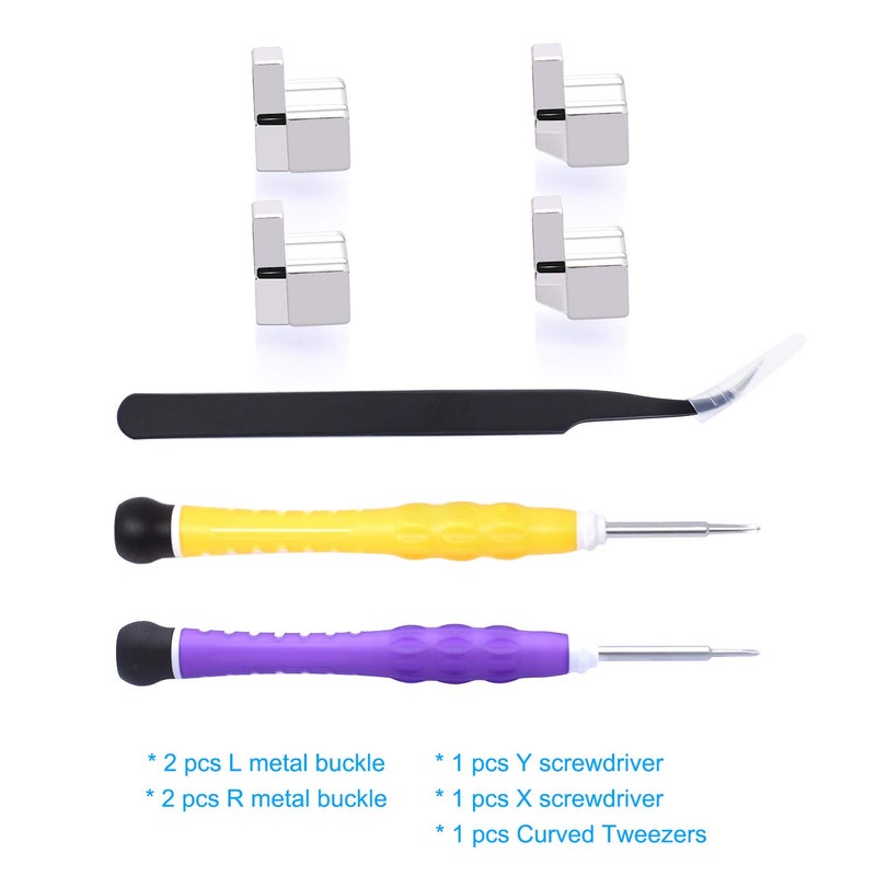 FYOUNG [New Version]Replacement Latches Compatible with Switch/ Switch OLED JoyCon, Lock Buckles Repair Tool Kit Compatible with Switch JoyCons with Screwdrivers and Tweezer - Image 2