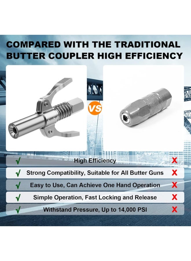 2 Pieces of  Butter Gun Nozzle, Grease Fitting, Grease Nozzle Fitting, Compatible with All Grease Guns, Suitable for Automobiles, Industrial Machinery and Equipment Farms, Etc - Image 3