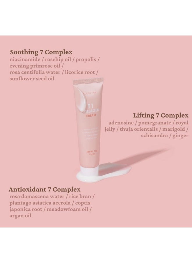 KOCOSTAR KOCOSTAR T1 Peel-Off Pure Collagen Wrapping Cream Mask, Age-Defying, 65% Type 1 Collagen, Patented Biofilm Formula, Korean Skin Care, 1.69 fl oz.  - Image 3