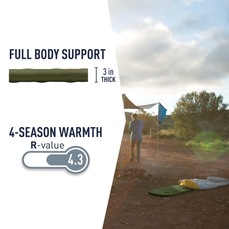Sea to Summit Camp Plus Self-Inflating Foam Sleeping Mat for Camping, Rectangular - Regular (72 x 25 x 3 inches) - Image 5