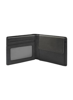 POLICE Men's Leather Over Flap Coin Wallet -Black  - Image 2
