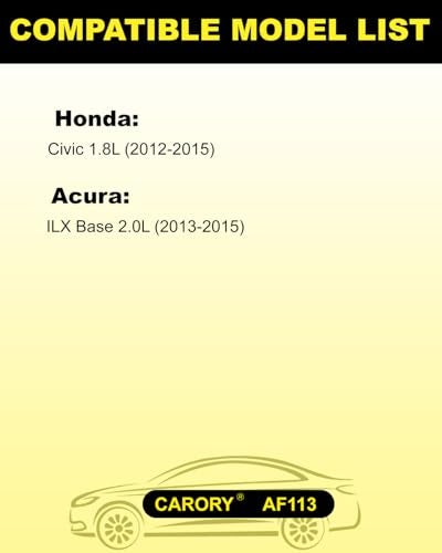 CARORY AF113 Engine Air Filter for Honda Civic 1.8L (2012–2015), Acura ILX Base 2.0L (2013–2015), OE# 17220-R1A-A01, CA11113, AF1481 - Image 2