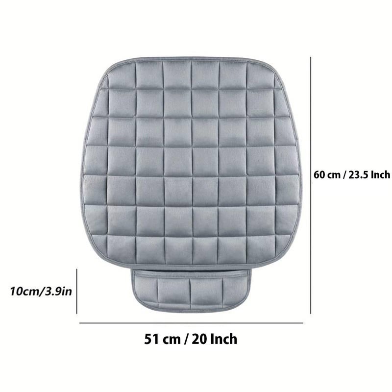 RADIANT Ultra-Soft Memory Foam with Non-Slip Grip and Storage Pouch Car Seat Cover Sponge Front Rear,– Universal Fit, All-Season (Grey Front 1 Pcs) - Image 2