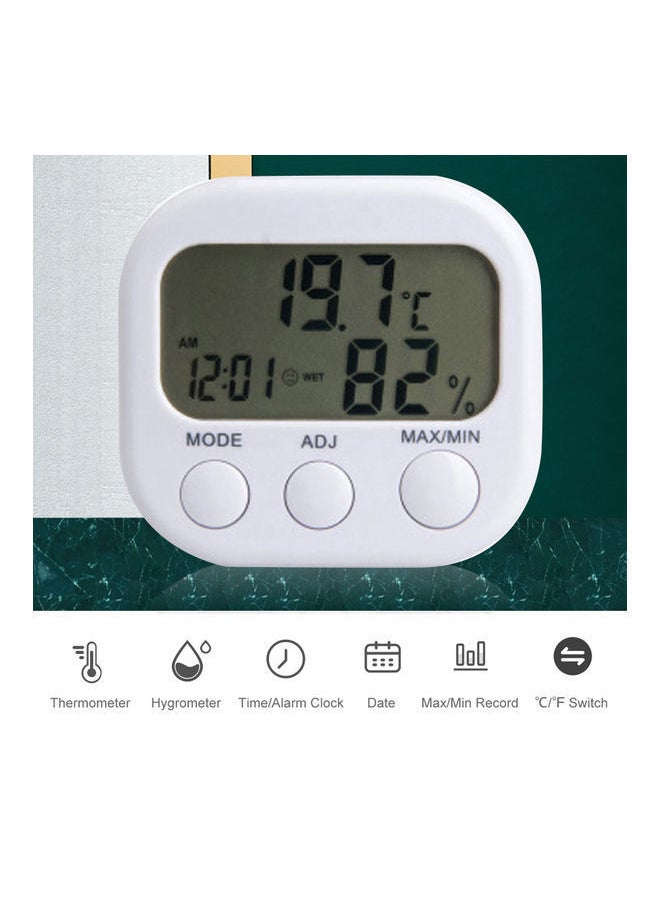 نيبمينينت جهاز قياس الرطوبة رقمي مزود بشاشة LCD أبيض  - Image 2
