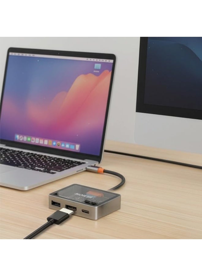 Mowsil 3-in-1 USB-C to HDMI Multiport Adapter 4K@60Hz - Image 4