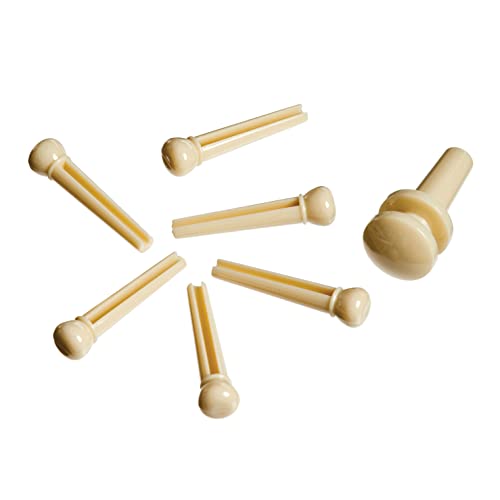 Planet Waves D'Addario Accessories Injected Molded Bridge Pins with End Pin, Set of 7, Ivory - Image 4