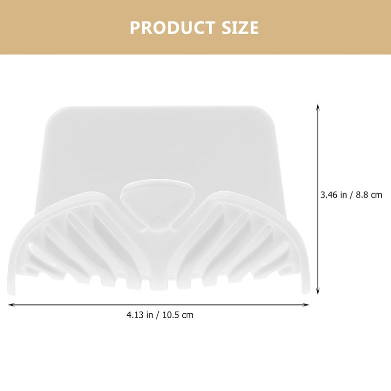 Wall Mounted Soap Dish Drain Rack 2 Pack White Adhesive Bathroom Soap Holder For Shower Sink Storage - Image 3