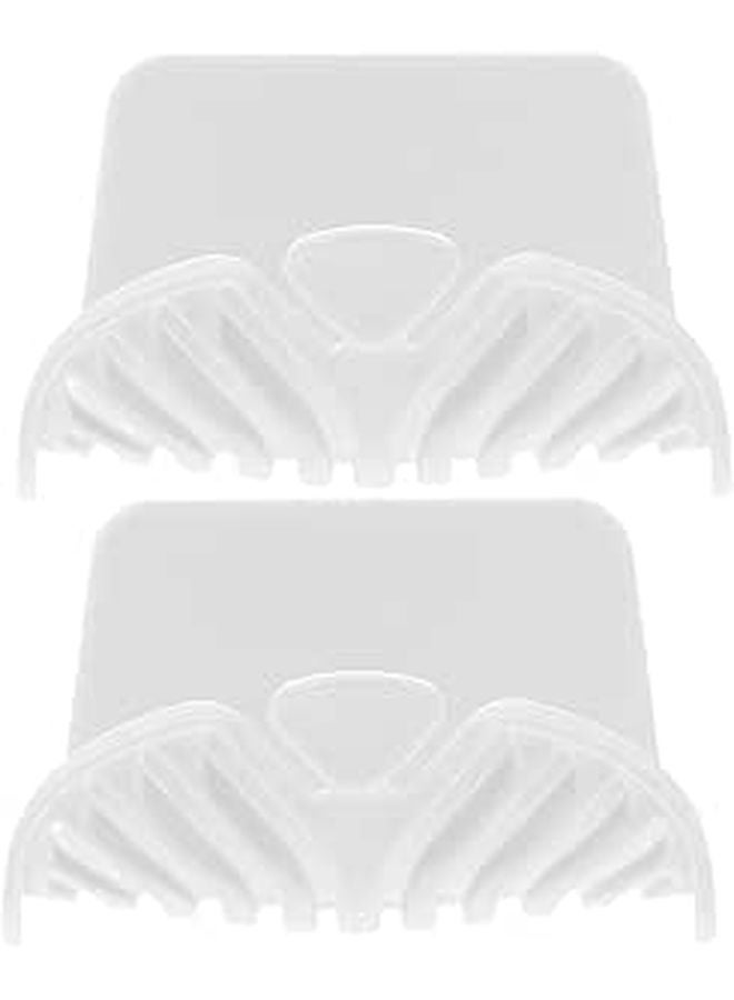 Wall Mounted Soap Dish Drain Rack 2 Pack White Adhesive Bathroom Soap Holder For Shower Sink Storage - Image 1