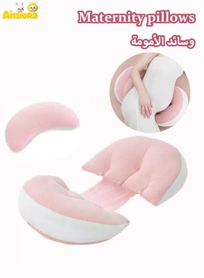 Aissiora Pregnancy Pillow for Sleeping Maternity Pillow Maternity/Pregnancy Body Pillow Support for Back, Legs, Belly, HIPS of Pregnant Women, Detachable and Adjustable Soft Pregnancy Body Pillow - Image 1