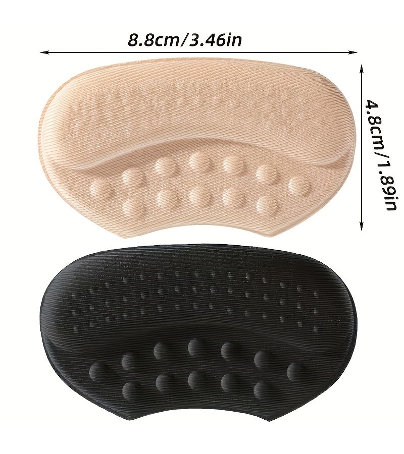 Black 8pcs Self Adhesive Insoles Anti Slip For Heels Sports Shoes - Image 4