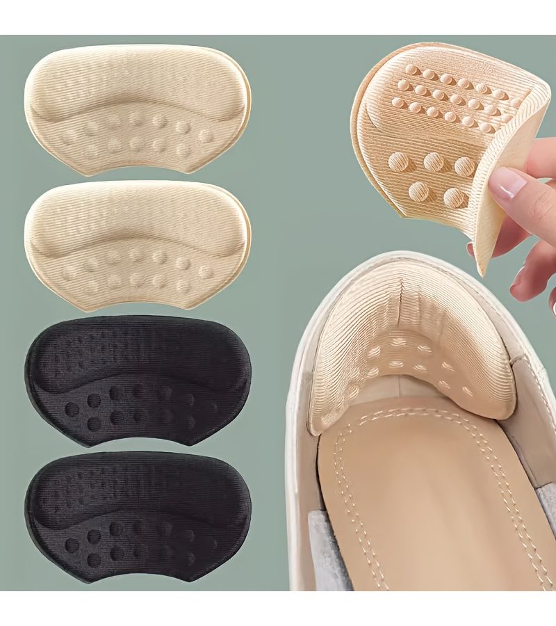 Black 8pcs Self Adhesive Insoles Anti Slip For Heels Sports Shoes - Image 5