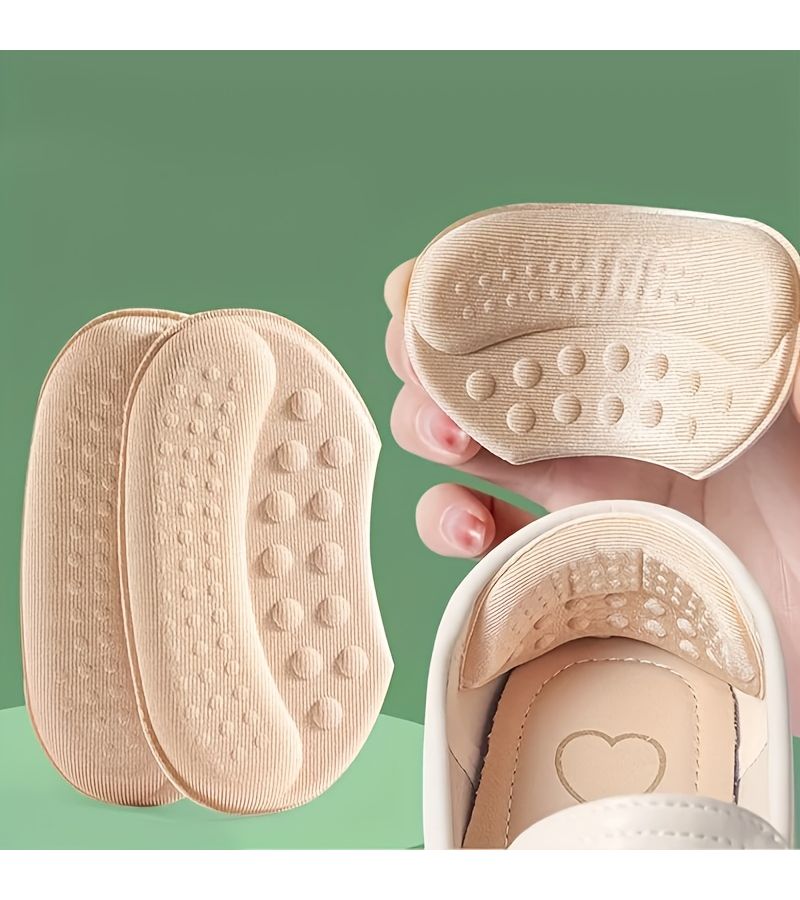 Black 8pcs Self Adhesive Insoles Anti Slip For Heels Sports Shoes - Image 2