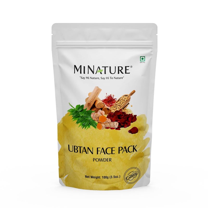 مسحوق أبتان من مي ناتشر مسحوق للوجه والجسم الكركم الشعير الحمص النيم خشب الصندل زهور الموغرا الزعفران بتلات الورد إزالة حب الشباب حزمة وجه تقليدية من الهند 100 جرام 4 أونصات