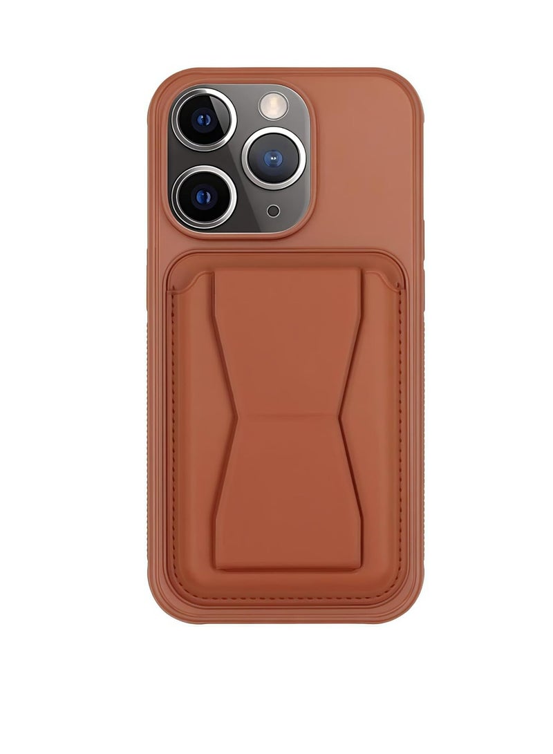 Leather Case Compatible for iPhone 14 pro max Shockproof Leather Back Card Storage & case built-in Stand PU leather for a stylish look,... - Image 1