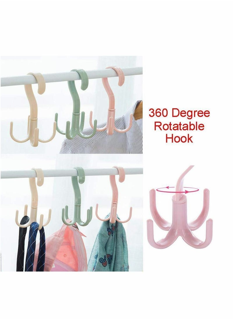 Y&D - 360 Degree Rotatable Hook Wardrobe Multi-Functional Bag Tie Hanger - Image 1