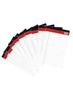 MARKQ Writing Pad 50 Sheets White Single line Legal Notepad, A4 Notebook Sheets for School, College, Office Supplies (10 Pack)  - Image 1