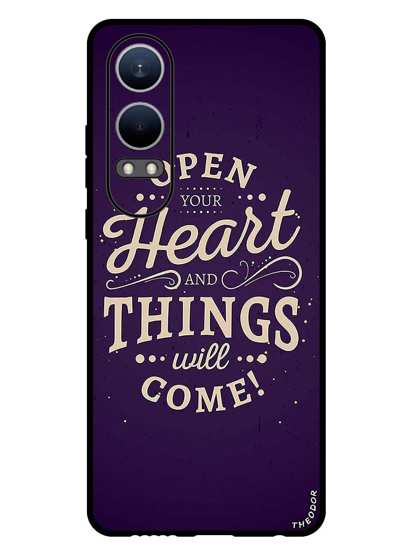 Theodor Protective Case Anti Scratch Shock Proof Bumper Cover For Oppo K12x (China) Open Your Heart - Image 1