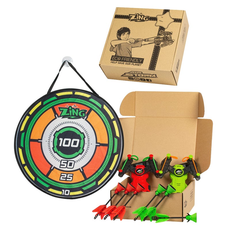Zing Air Storm Wrist Bow Pack  Includes 2 Wrist Bows 6 Arrows and 1 Target Launches up to 45 Feet Safe for Indoor Play - Image 3