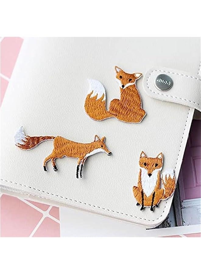 5Pcs Fox Patches Iron On Cute DIY Applique Embroidered Embroidery Patch Sew On Bags Patch for Clothes(2.16,Brown)  - Image 4