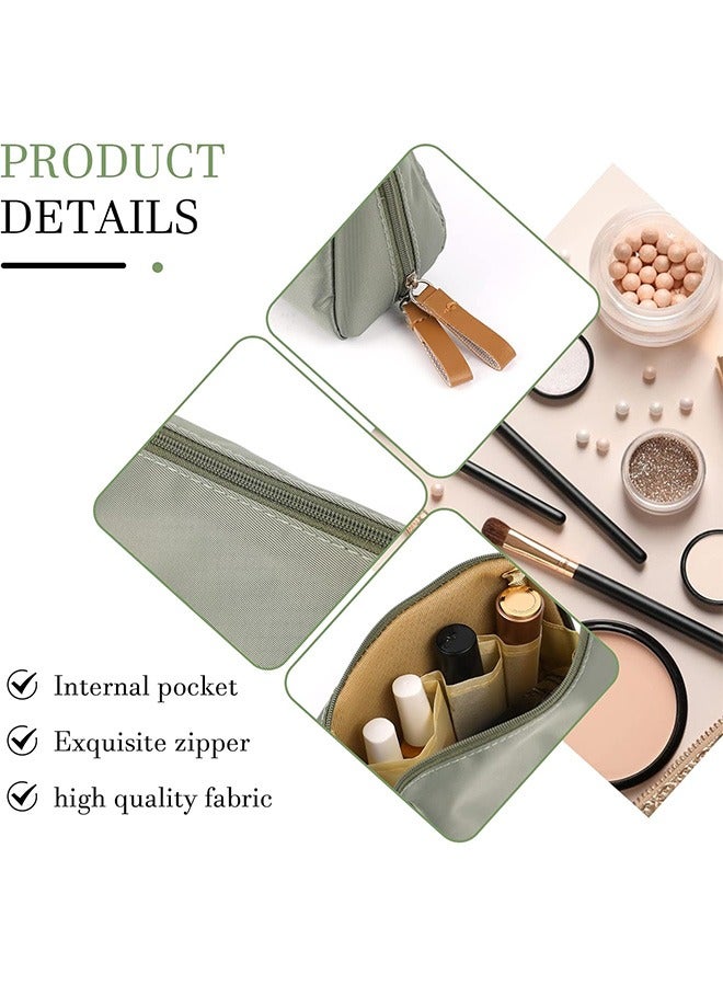 Zipper Cosmetic Bag, Waterproof Makeup Bag, Portable Organizer Bag (Green) - Image 3