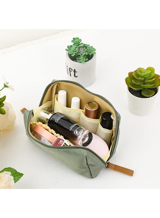 Zipper Cosmetic Bag, Waterproof Makeup Bag, Portable Organizer Bag (Green) - Image 5