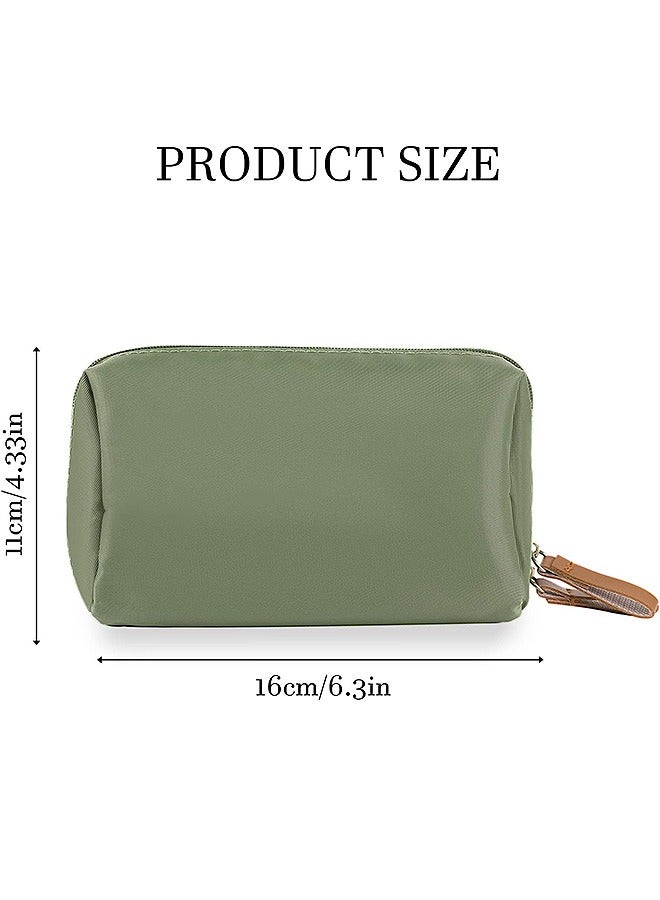 Zipper Cosmetic Bag, Waterproof Makeup Bag, Portable Organizer Bag (Green) - Image 2