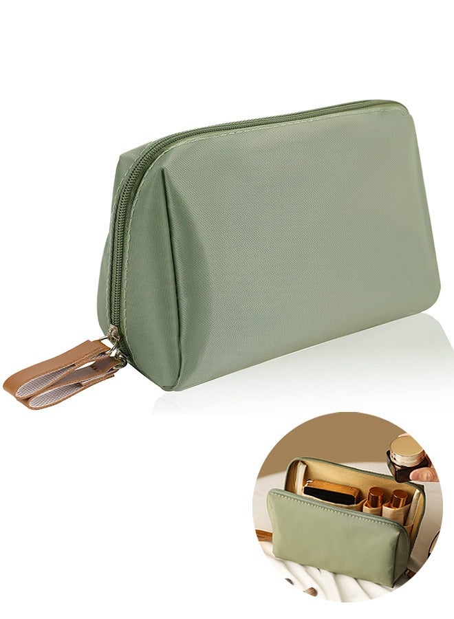 Zipper Cosmetic Bag, Waterproof Makeup Bag, Portable Organizer Bag (Green) - Image 1
