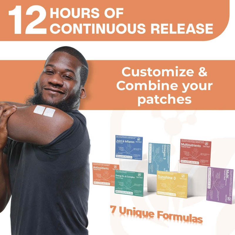 NUTRI-PATCH Antioxidants Topical Patch, Infused with Vitamin C, Glutathione, Coenzyme Q10, NAC, 30 Count - Image 3