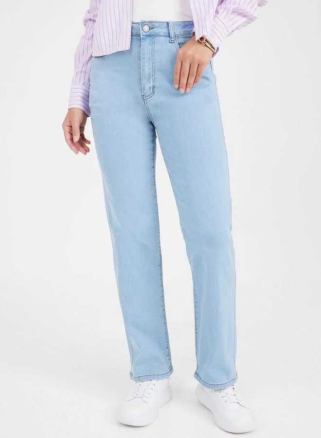 Styli High Rise Straight Fit Jeans